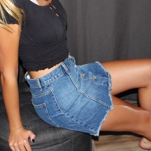 Forever 21 Button Up Jean Skirt